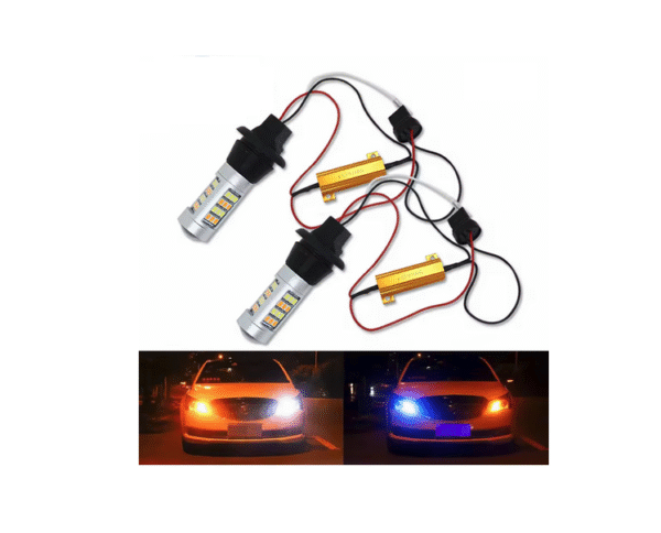 LED крушки за дневни светлини + мигач T20