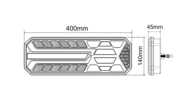 ls3 Стоп диоден ЛЕД неонова светлина с динамичен мигач 5 светлини 12/24V T459