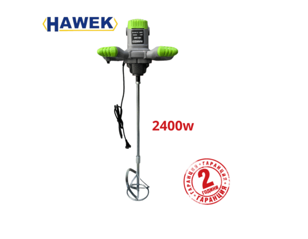Строителен миксер – бъркалка за бетон HAWEK 2400W