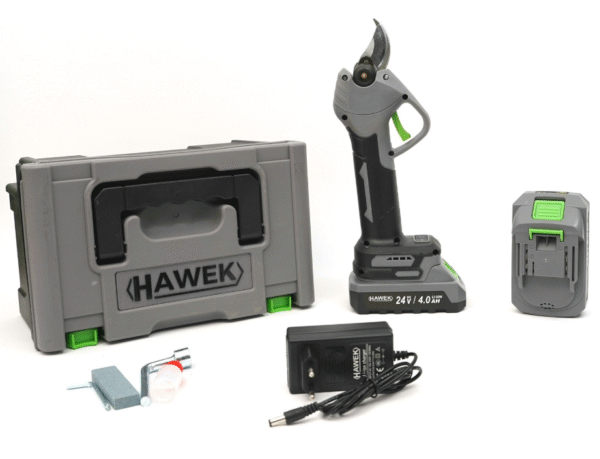 Градинска – лозарска aкумулаторна ножица 24V 4Ah HAWEK
