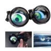 Комплект 3D LED фарове халогени дяволски очи Devil Eyes с лупи 3"инча 8см 12V Арт.№: T652