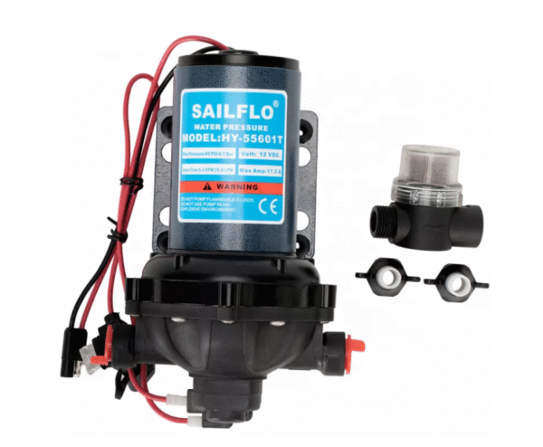 Хидрофорна водна помпа 12V, 20.8 L/m, 5 мембранна