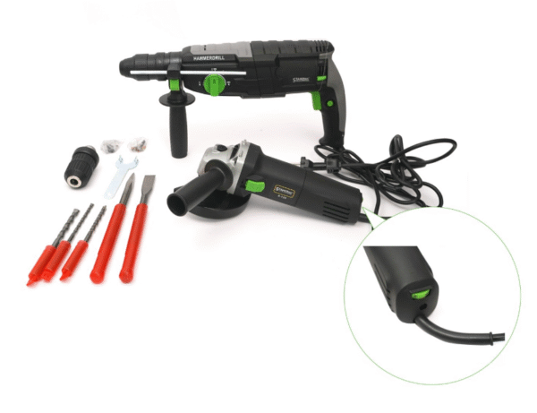 per1 КОМПЛЕКТ ОТ ПЕРФОРАТОР И ЪГЛОШЛАЙФ 1600W STAHLMAYER