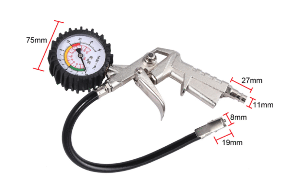 pis10 Пистолет с манометър за помпене на гуми - 1013