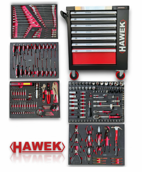 Професионален шкаф с инструменти HAWEK 261 части Арт.№: HW261