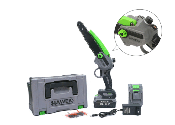 Резачка акумулаторна 20см с омасляване на веригата , 36v , с 2 вериги HAWEK , HW-3003