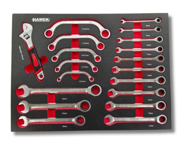 sh5 Професионален шкаф с инструменти HAWEK с 12 чекмеджета