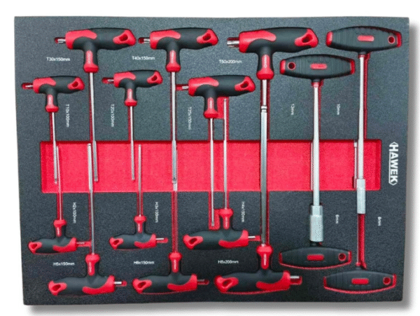 sh7 Професионален шкаф с инструменти HAWEK с 12 чекмеджета