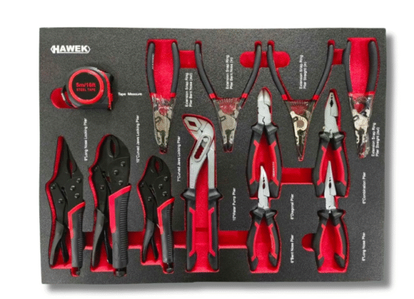 sh8 Професионален шкаф с инструменти HAWEK с 12 чекмеджета