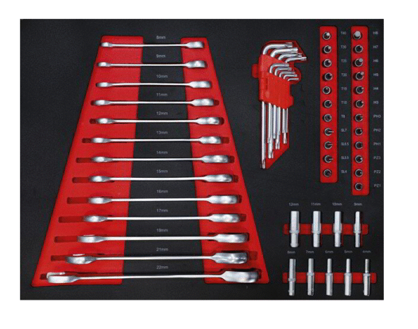 Шкаф количка с инструменти 6 чекчеджета – 4 пълни EverForce