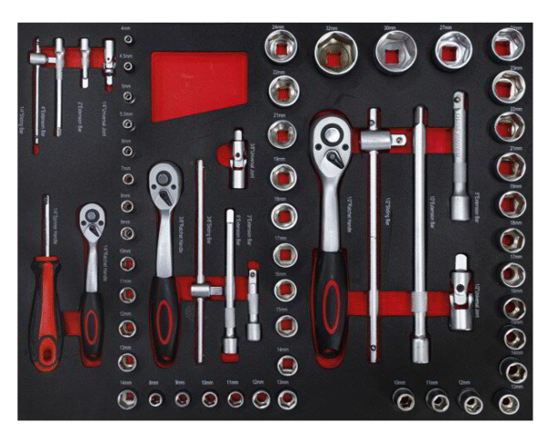 Шкаф количка с инструменти 6 чекчеджета – 4 пълни EverForce