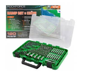 Комплект битове и свредла 120 части ROCKFORCE