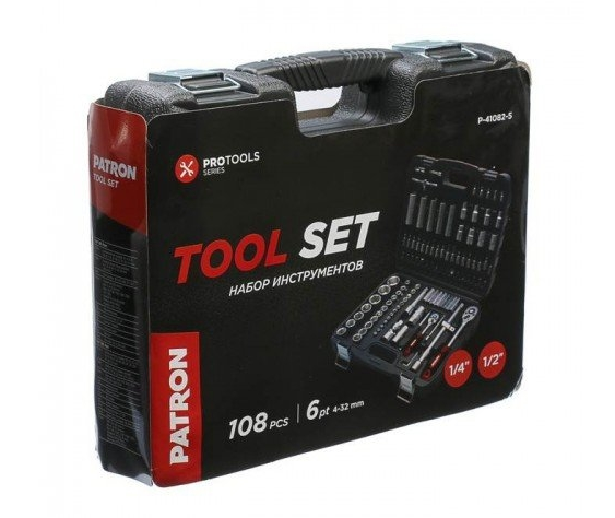 Гедоре 108 части Patron 1/4" и 1/2", 6-стен