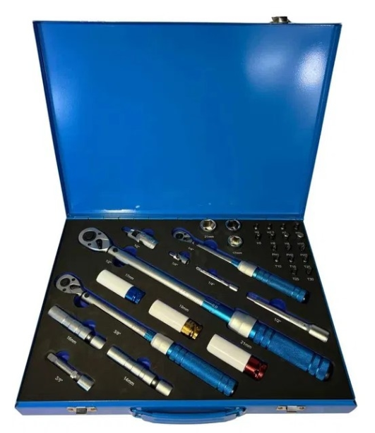 Комплект динамометрични ключове с заключване KraftWelle