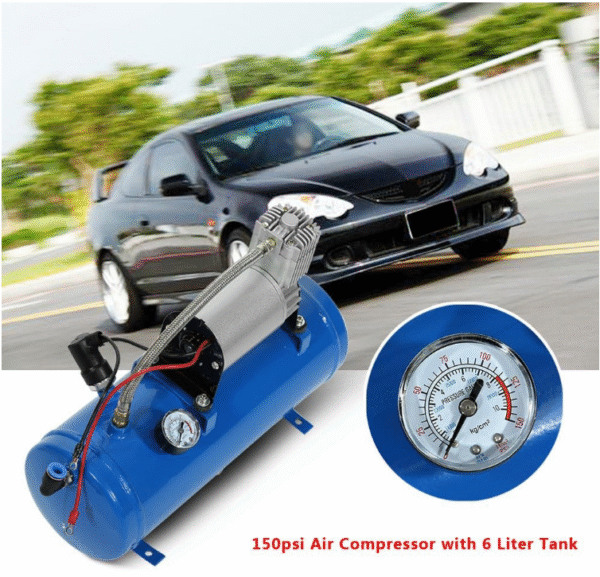 ко1 ВЪЗДУШЕН КОМПРЕСОР 150PSI Маслен резервоар 6L 12V - T514