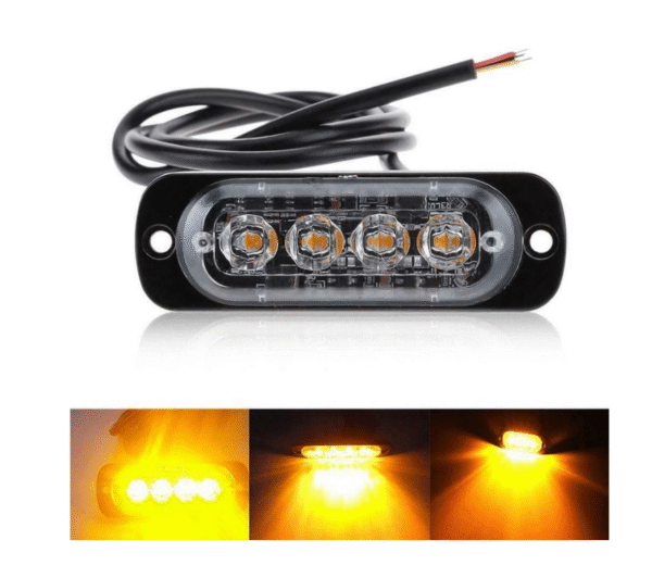 4 бр. блиц аварийна светлина с 4 диода