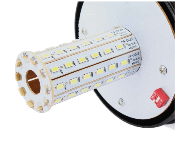 LED ЛЕД Аварийна/сигнална лампа Маяк буркан 12 / 24V - На прът