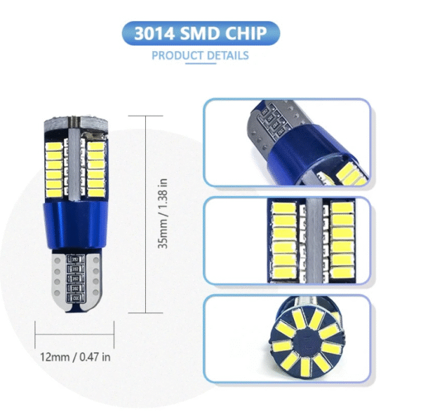 Диодни безцокълни крушки T10 12/24V G-Tech - T95