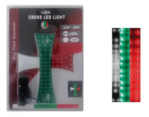 Диоден светещ кръст бяло-зелено-червено BG флаг - T671