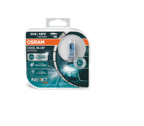 f Osram халогенни крушки H4 Cool Blue Intense Next Gen 12V, 60/55W, P43t, 5000K, 1650/1000lm