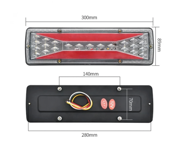 kd2 12V Комплект мултифункционални диодни стопове - T43