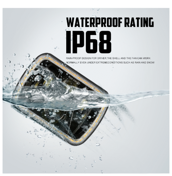 Комплект Правоъгълни LED фарове 5x7" H4 букса, 4 светлини