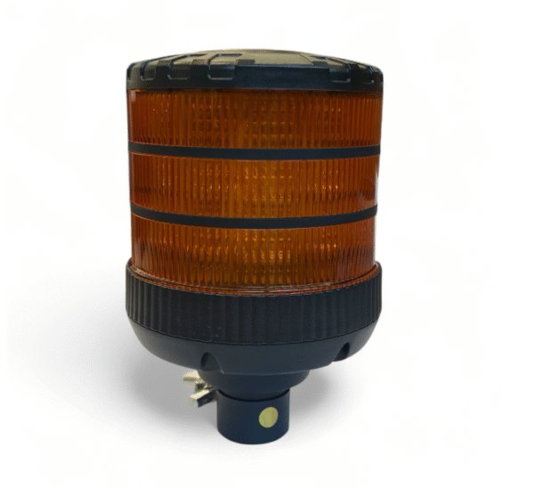 LED авариен буркан на прът с жълта светлина – ДЕН/НОЩ функция, 12/24V, сертифициран R65/E9