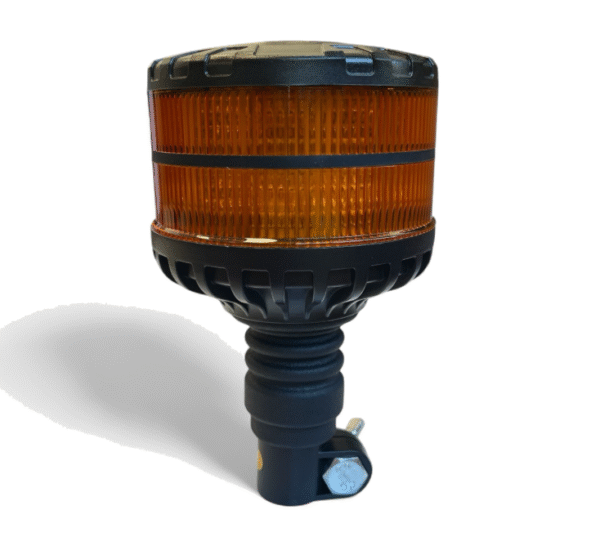 LED авариен буркан нисък на прът с жълта светлина – ДЕН/НОЩ функция, 12/24V, сертифициран R65/E9