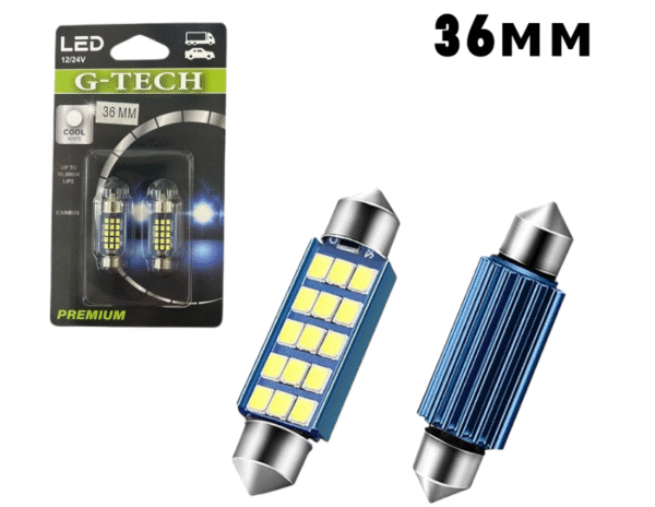 LED Крушки за плафон 36мм 12/24V G-TECH - T270