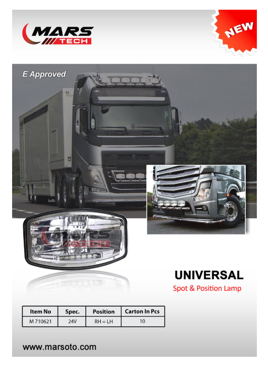 lp` Лед Led Правоъгълен Халоген за Тир, Камион/ 710621