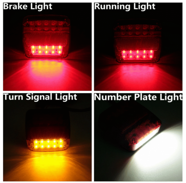 Безжични диодни стопове с магнит за ремарке / каравана / платформа