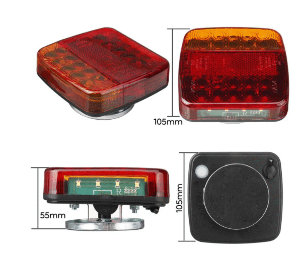 Безжични диодни стопове с магнит за ремарке / каравана / платформа