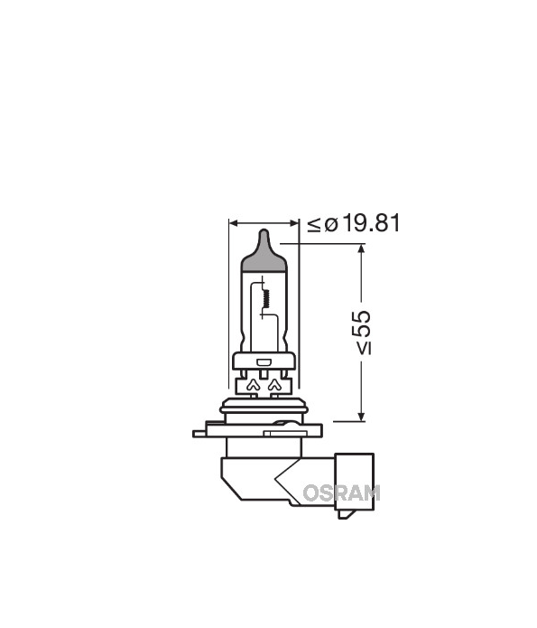 Osram халогенни крушки HB3/9005 Night Breaker Laser +150% 12V, 60W, P20d, 1700lm