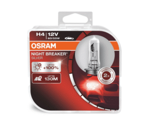 Osram халогенни крушки H4 Night Breaker Silver 12V, 60/55W, P43t, 1650/1000lm