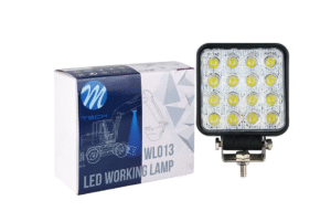 v LED Халоген M-tech Work Light тип кубче с 16 диода 10-30V, 48W, 6000K, 3600lm, 128x110x58mm