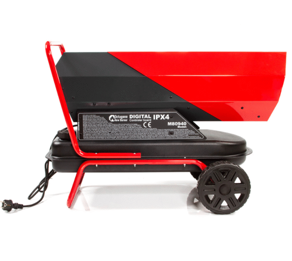 ДИЗЕЛОВ КАЛОРИФЕР HAWEK , 40 KW, 720 М³/ЧАС, 19 ЛИТРА, LCD ДИСПЛЕЙ, ТЕРМОСТАТ И РЕГУЛАТОР