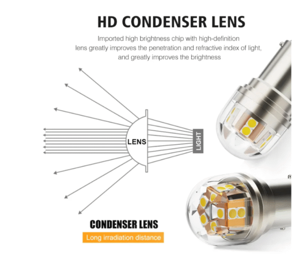 LED крушка бяла BA15s -12/24V