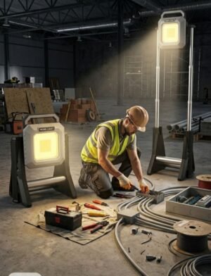 лам1 Мощна акумулаторна работна лампа - телескопична