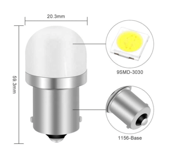 LED крушка бяла BA15s G-Tech 12/24V - T466