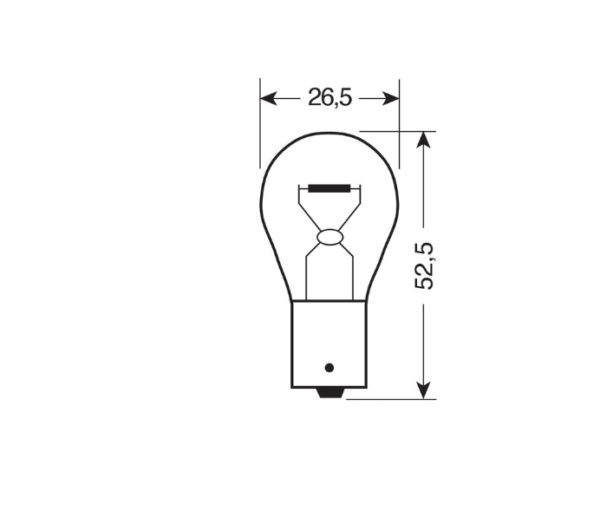 Крушки 24V 21W BA15s - Жълти 10бр.
