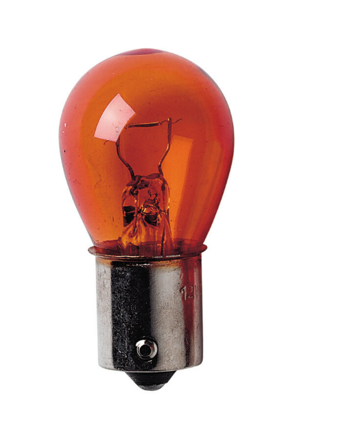 Крушки 24V 21W BA15s - Жълти 10бр.