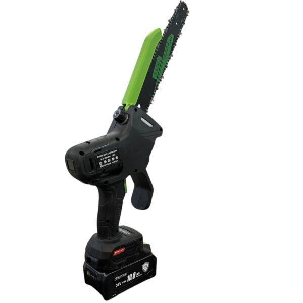 ст(10 АКУМУЛАТОРНА РЕЗАЧКА STAHLMAYER 36V 10AH С ДИСПЛЕЙ , ДВЕ БАТЕРИИ И 2 ВЕРИГИ – 30СМ ШИНА