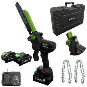 АКУМУЛАТОРНА РЕЗАЧКА STAHLMAYER 36V 10AH С ДИСПЛЕЙ , ДВЕ БАТЕРИИ И 2 ВЕРИГИ – 30СМ ШИНА