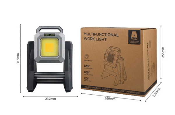 Мощна акумулаторна работна лампа - телескопична