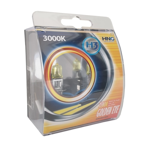 Халогенни крушки HNG H3 55W тип ''Golden eye'' жълти 2бр/к-т
