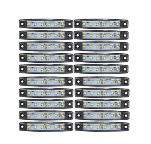 20 БРОЯ БЕЛИ ДИОДНИ ГАБАРИТИ 24 ВОЛТА