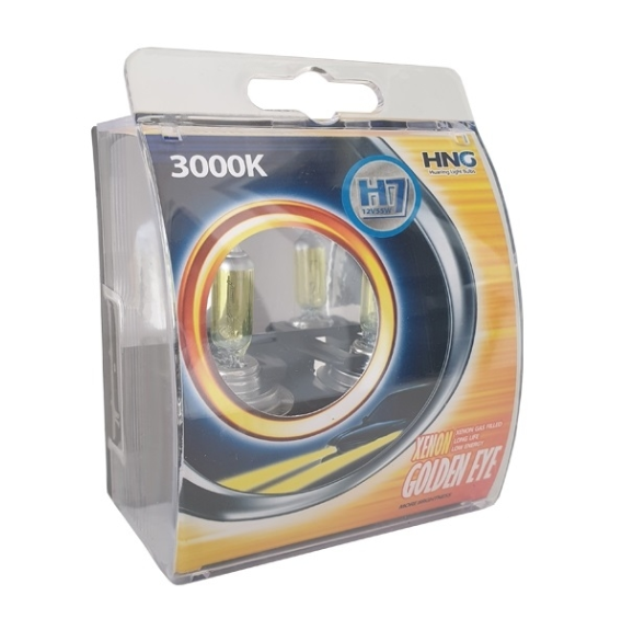Халогенни крушки HNG H7 55W тип ''Golden eye'' жълти 2бр/к-т
