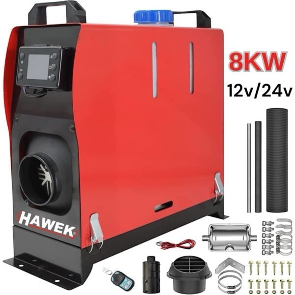 cc1 Суха Дизелова Печка HAWEK 8kW – за кемпери, бусове и гаражи 12V / 24V / 220V