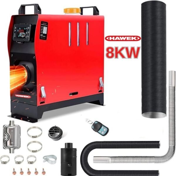 cc2 Суха Дизелова Печка HAWEK 8kW – за кемпери, бусове и гаражи 12V / 24V / 220V