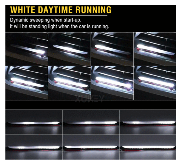 Дневни Светлини 23.5см с БЯГАЩ Мигач - DRL